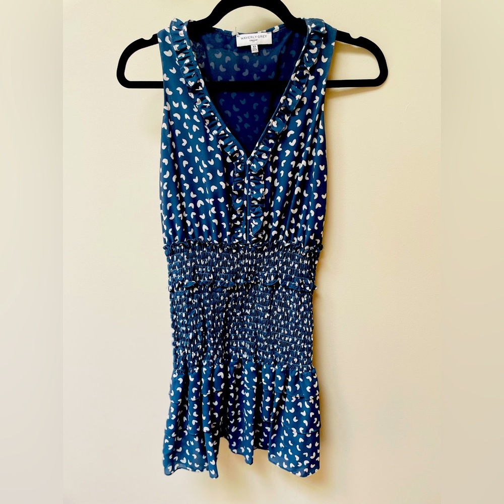 Waverly Grey Heart Printed Mini Dress